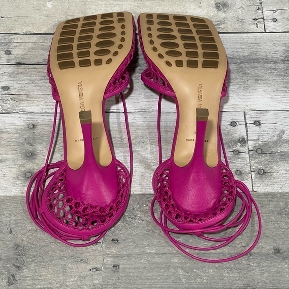 BOTTEGA VENETA Stretch Ankle Strap Sandals - Hollyhock pink - Sz - 11 US / 41 EU - Picture 15 of 15